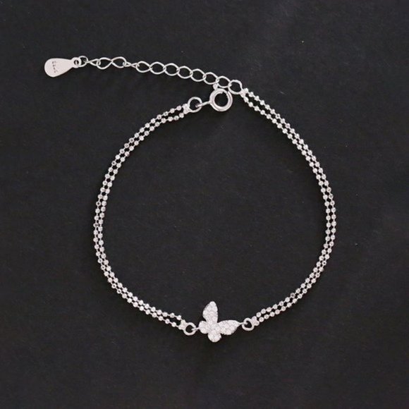 NEW Rose Gold / Silver Cute Butterfly Bracelet - Picture 4 of 5